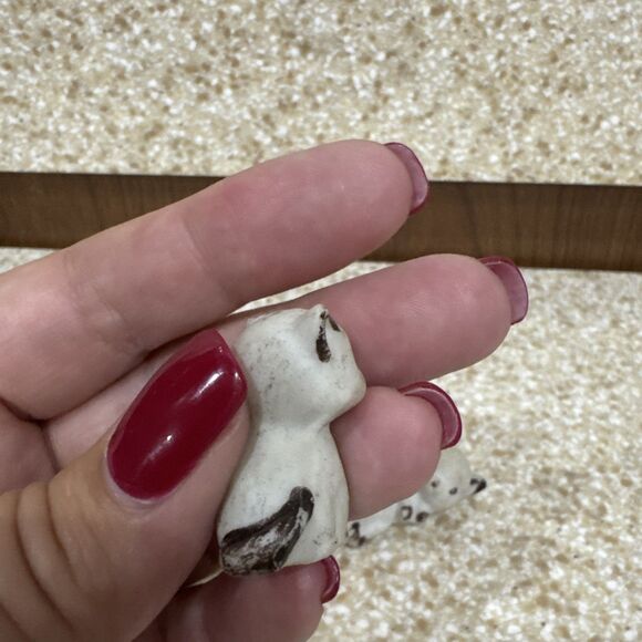 Set Of 3 Ceramic White And Gray Cats Vintage - Picture 5 of 8